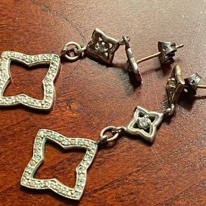 David Yurman silver and diamond earrings